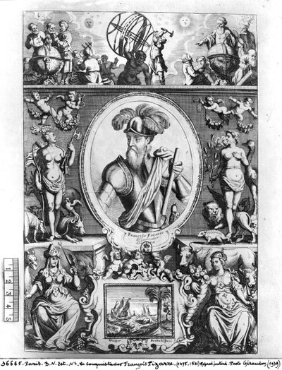 Portrait of Francisco Pizarro with Allegorical Figures by Gaspar Bouttats